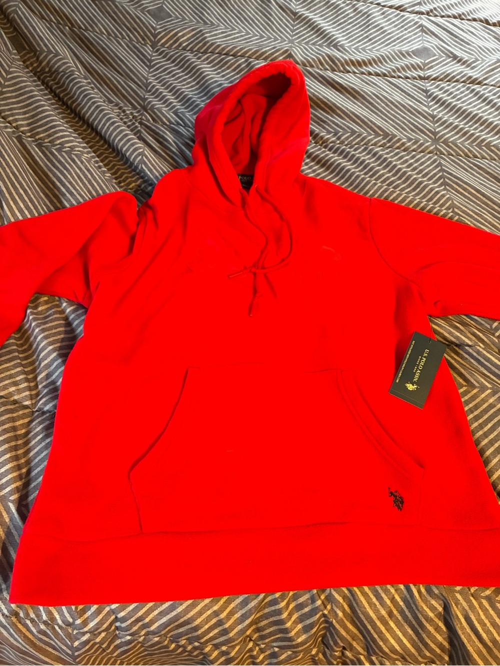 U.S. Polo Assn. Men’s Bright Red Pullover Hoodie